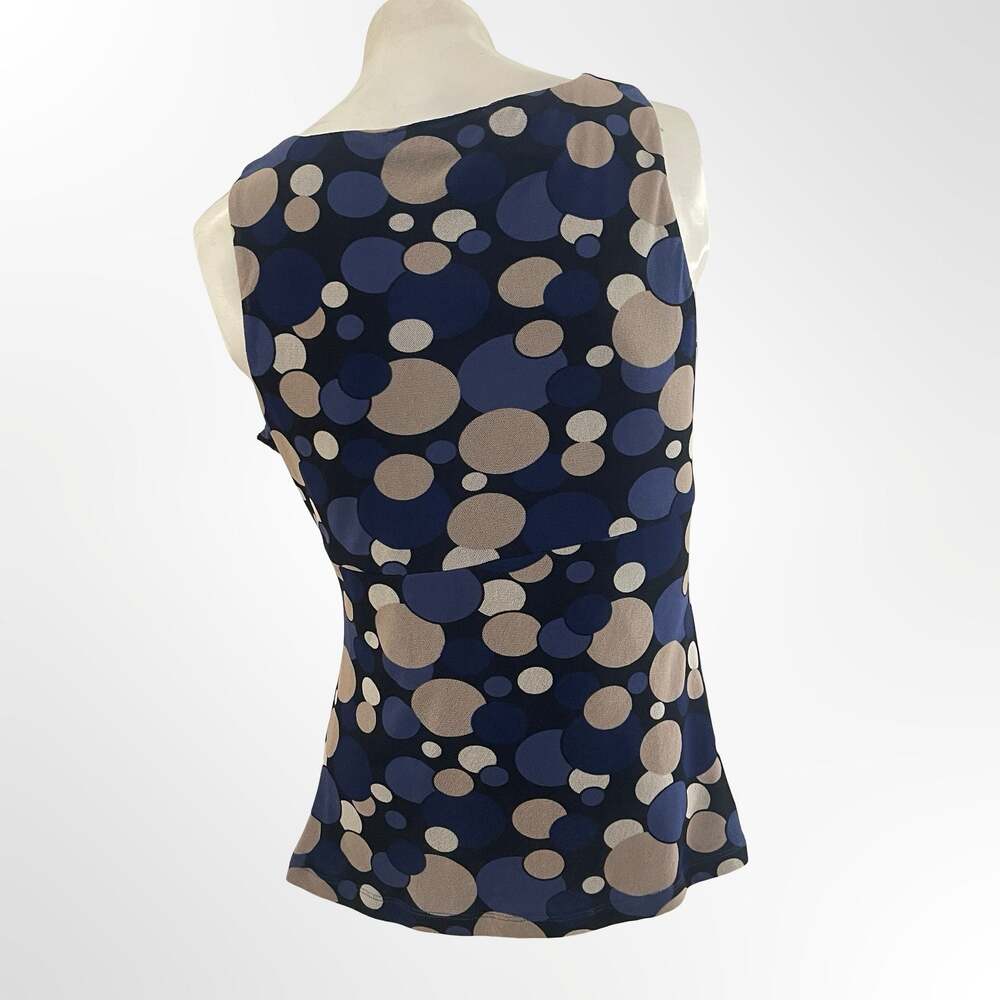 I.N.C. International Concepts Sleeveless Ruched Polka Dot Blouse - Picture 3 of 4